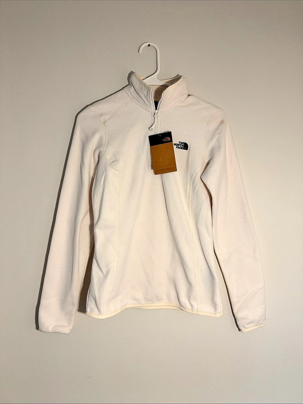 The North Face W 100 Glacier 1/4 ZP Women's White Quarter-Zip Fleece Size Medium
